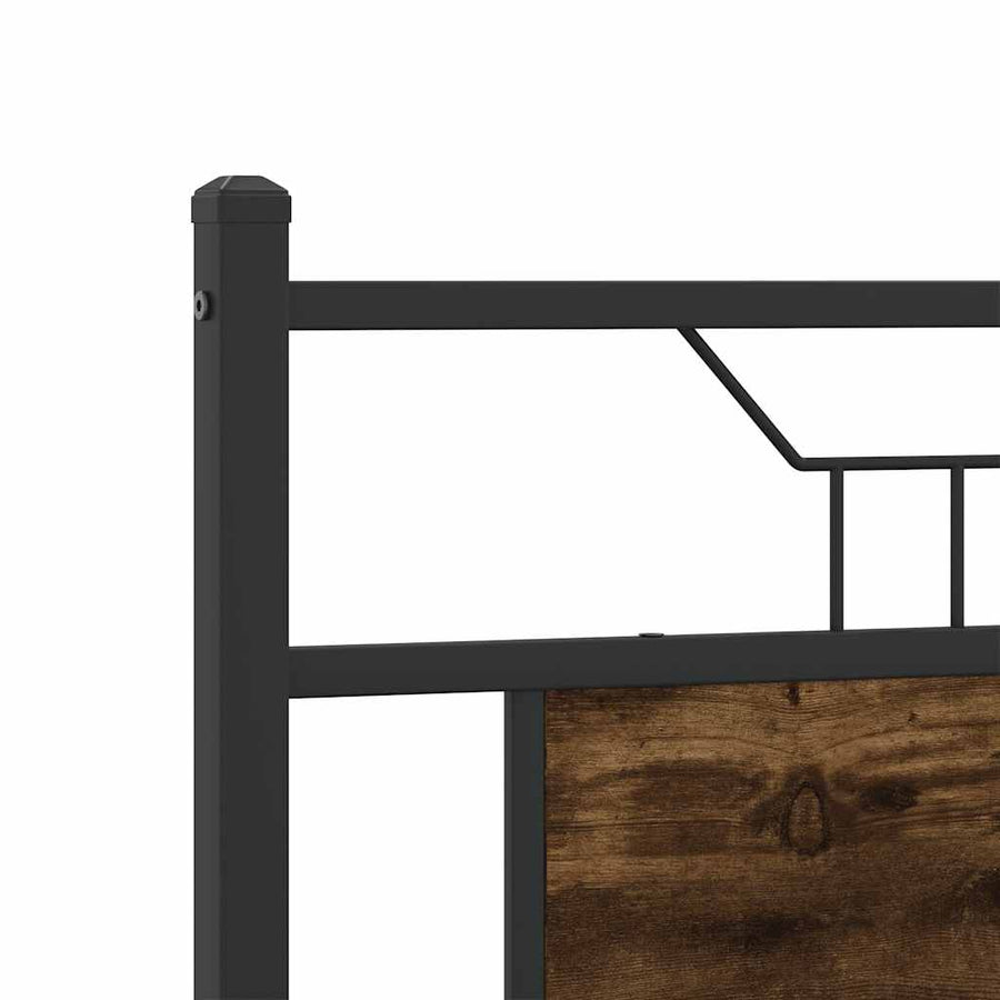 Bedframe zonder matras hout gerookt eikenkleurig 140x200 cm
