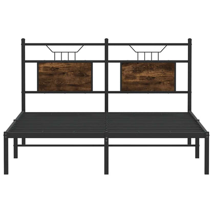 Bedframe zonder matras hout gerookt eikenkleurig 150x200 cm