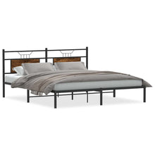 Bedframe zonder matras 183x203 cm spaanplaat gerookt eiken