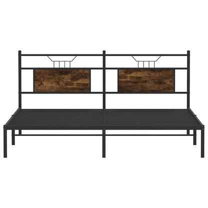 Bedframe zonder matras 183x213 cm spaanplaat gerookt eiken
