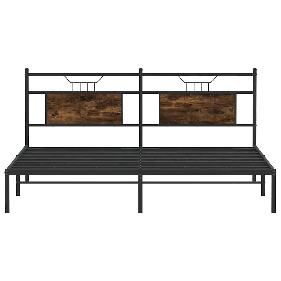 Bedframe zonder matras 183x213 cm spaanplaat gerookt eiken