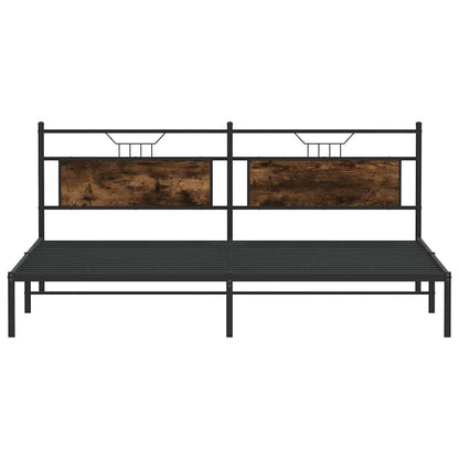 Bedframe zonder matras 193x203 cm spaanplaat gerookt eiken