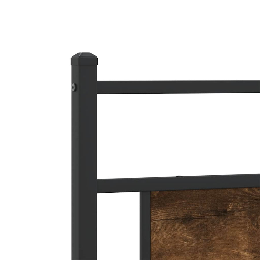 Bedframe zonder matras 193x203 cm spaanplaat gerookt eiken