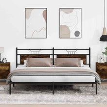 Bedframe zonder matras 193x203 cm spaanplaat gerookt eiken