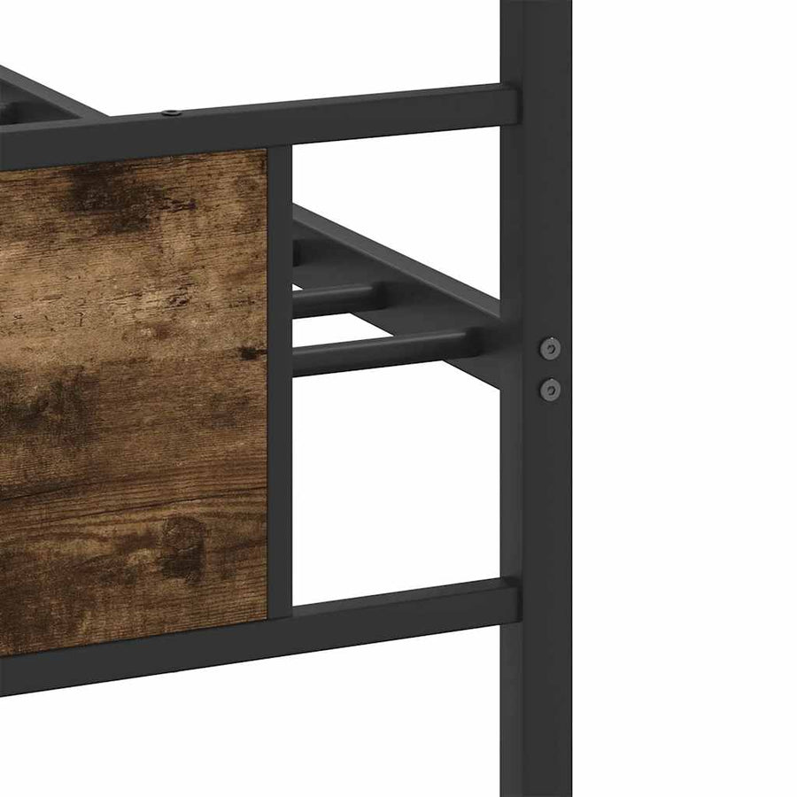 Bedframe zonder matras hout gerookt eikenkleurig 80x200 cm