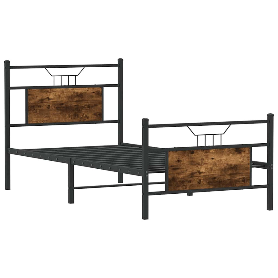 Bedframe zonder matras hout gerookt eikenkleurig 90x200 cm