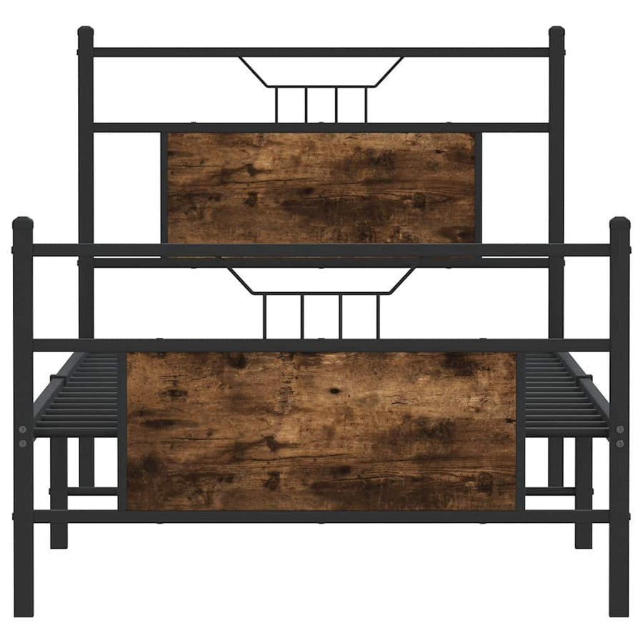 Bedframe zonder matras hout gerookt eikenkleurig 90x200 cm