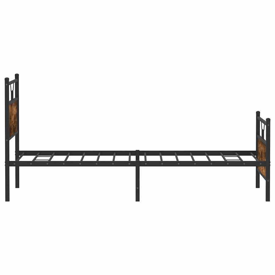 Bedframe zonder matras hout gerookt eikenkleurig 100x190 cm