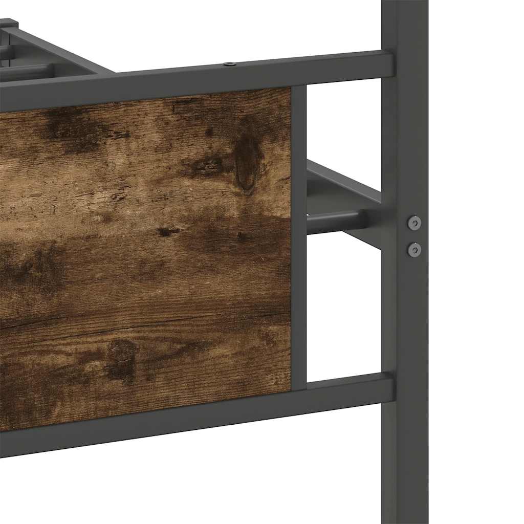 Bedframe zonder matras hout gerookt eikenkleurig 100x190 cm