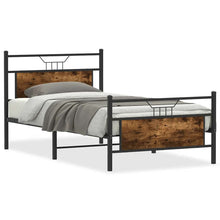 Bedframe zonder matras hout gerookt eikenkleurig 100x200 cm