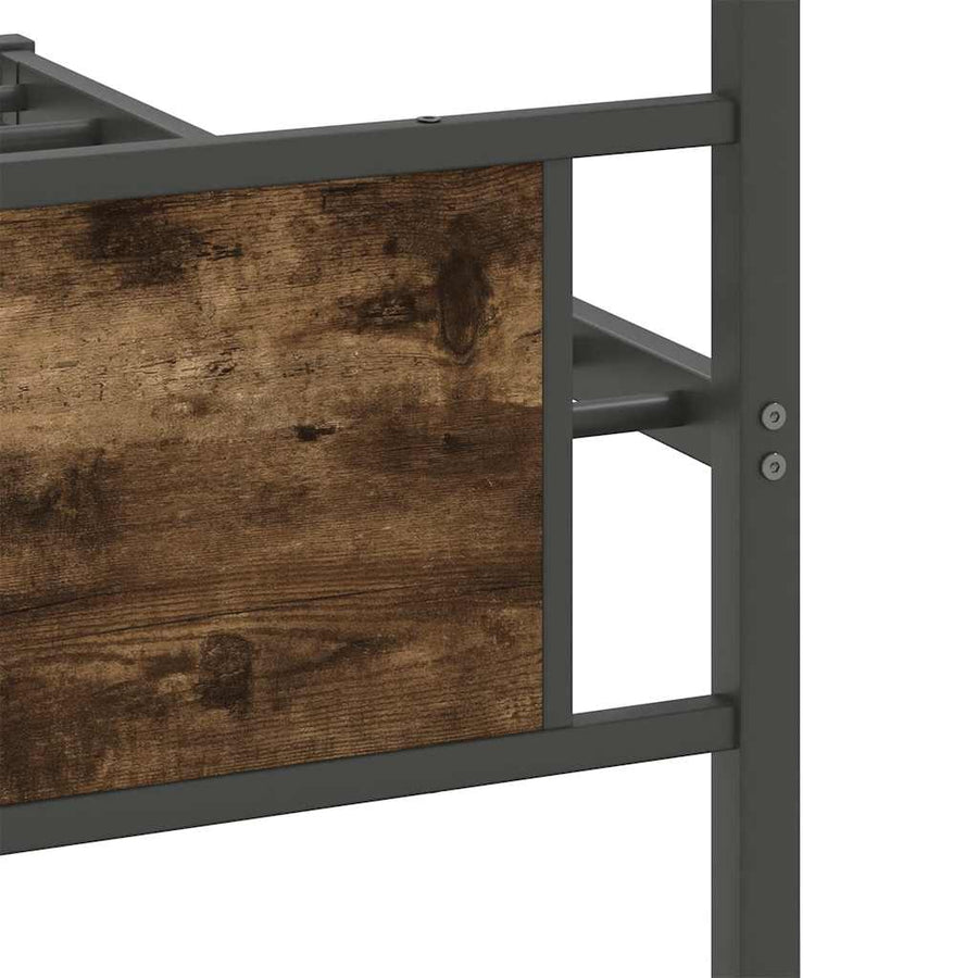 Bedframe zonder matras hout gerookt eikenkleurig 100x200 cm