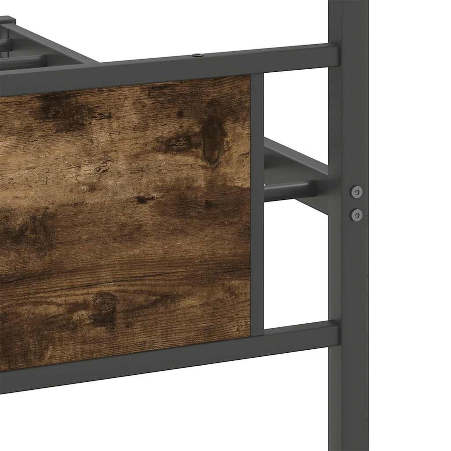 Bedframe zonder matras spaanplaat gerookt eikenkleurig