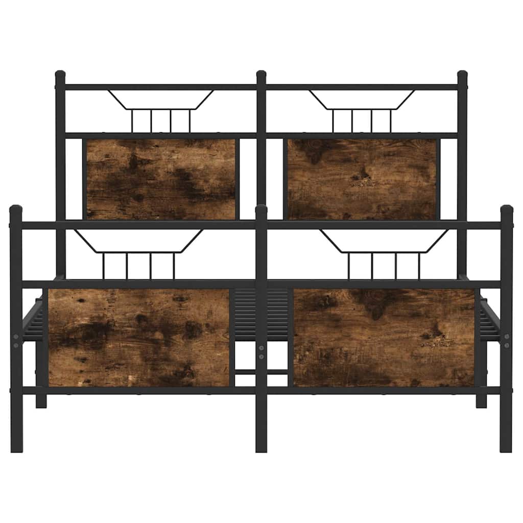 Bedframe zonder matras hout gerookt eikenkleurig 120x190 cm