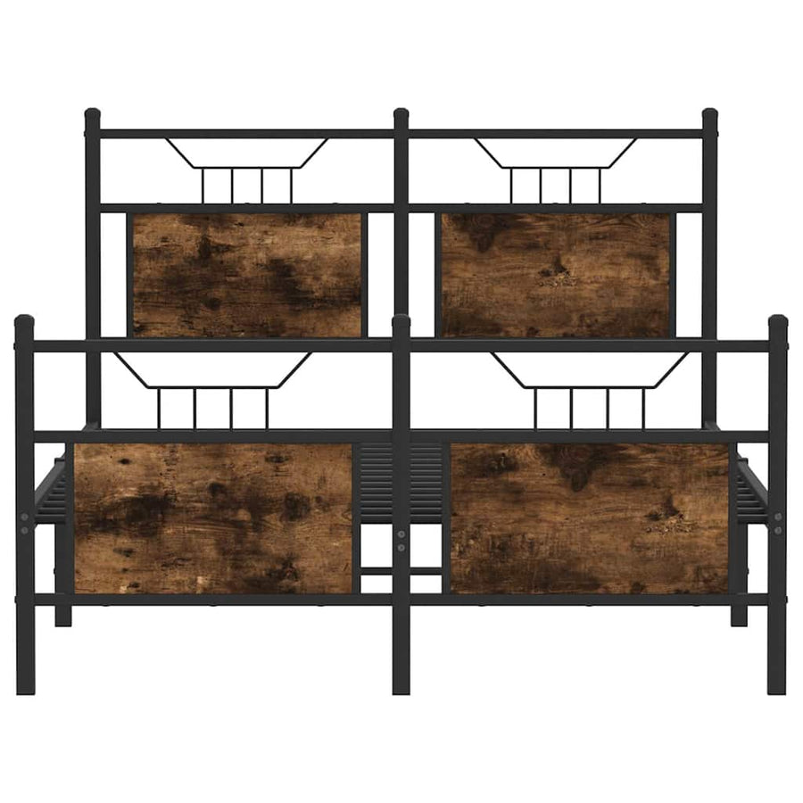 Bedframe zonder matras hout gerookt eikenkleurig 120x190 cm