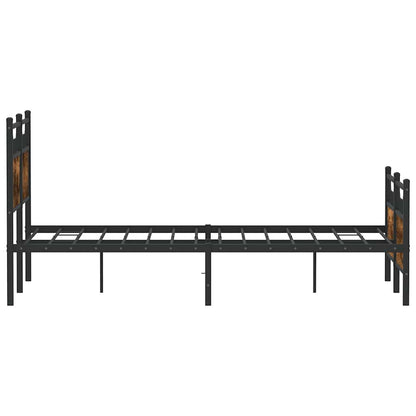 Bedframe zonder matras hout gerookt eikenkleurig 120x190 cm