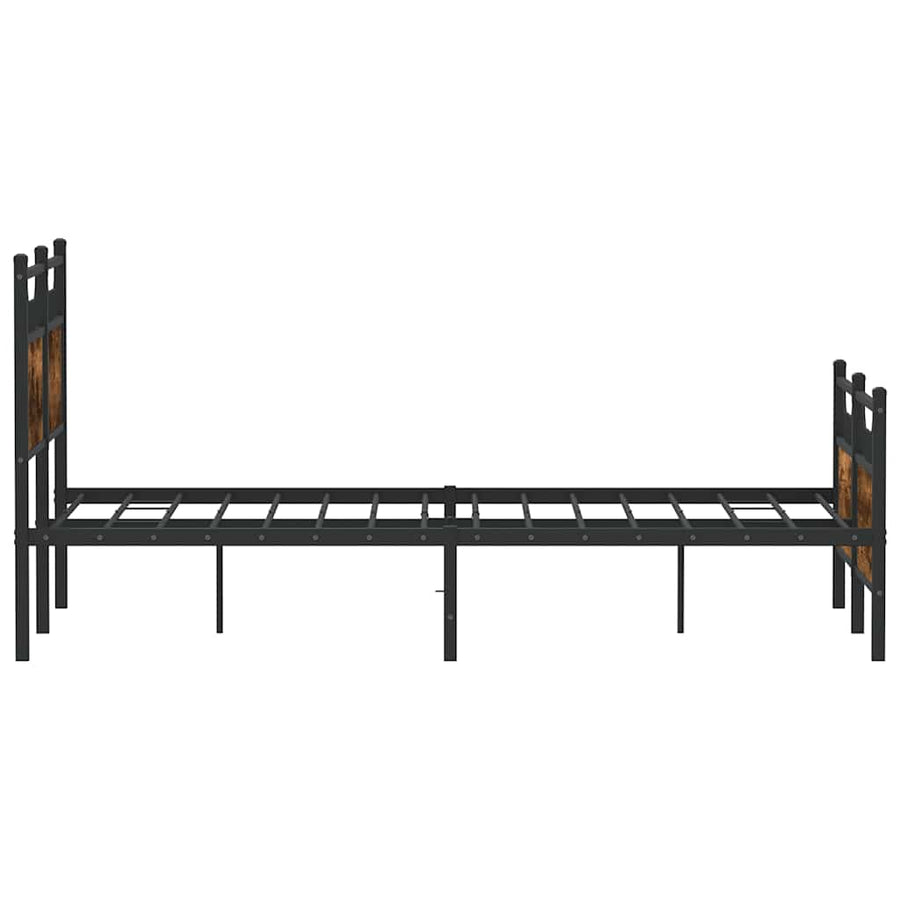 Bedframe zonder matras hout gerookt eikenkleurig 120x190 cm