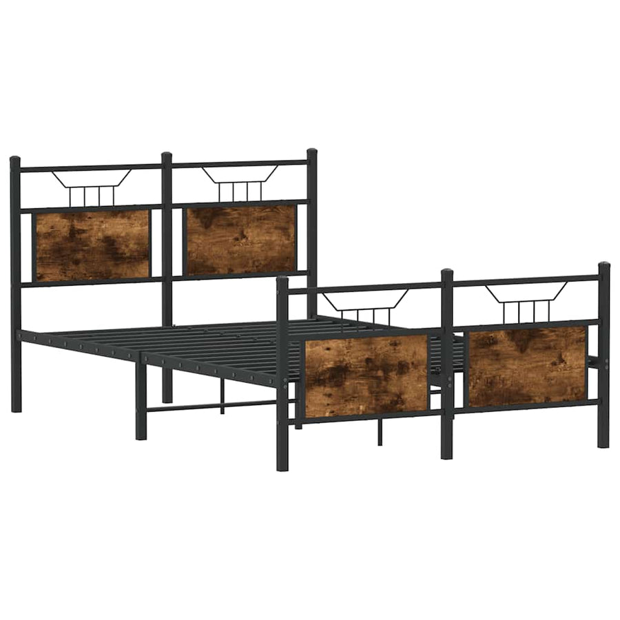 Bedframe zonder matras hout gerookt eikenkleurig 120x200 cm