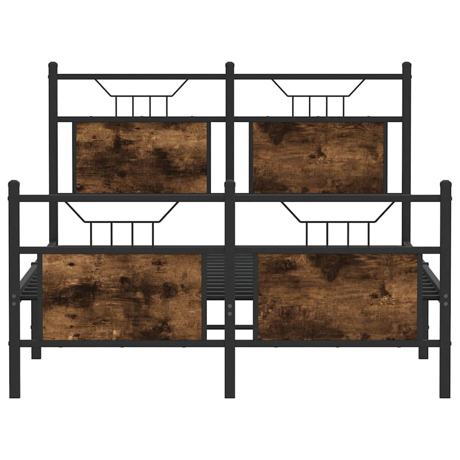 Bedframe zonder matras hout gerookt eikenkleurig 120x200 cm