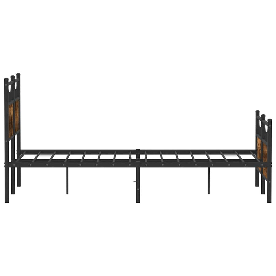 Bedframe zonder matras hout gerookt eikenkleurig 120x200 cm