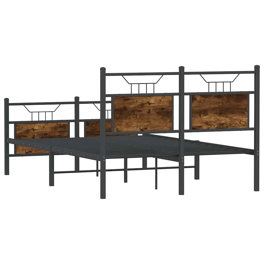 Bedframe zonder matras hout gerookt eikenkleurig 120x200 cm