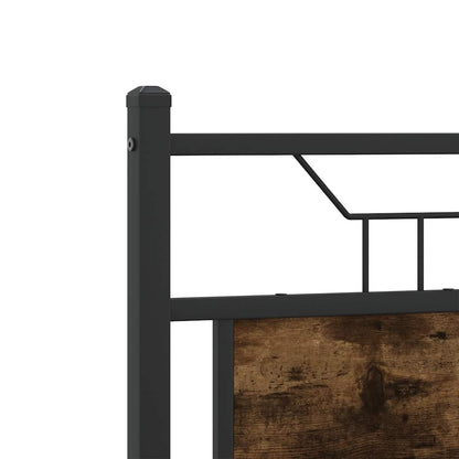Bedframe zonder matras hout gerookt eikenkleurig 120x200 cm
