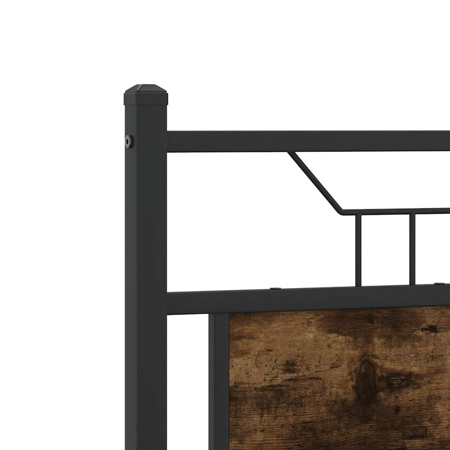 Bedframe zonder matras hout gerookt eikenkleurig 120x200 cm