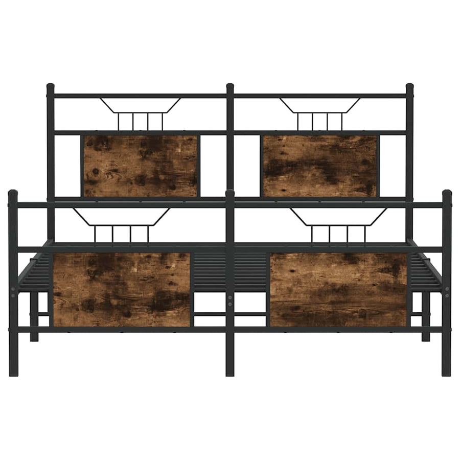 Bedframe zonder matras hout gerookt eikenkleurig 140x190 cm