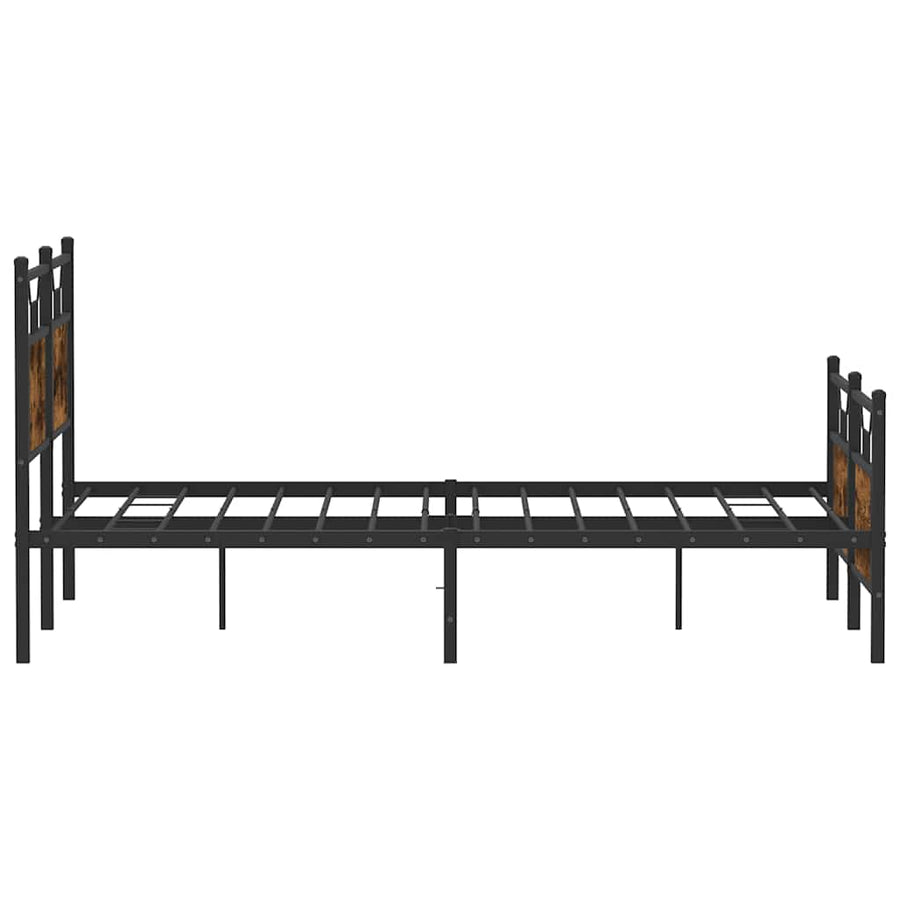 Bedframe zonder matras hout gerookt eikenkleurig 140x190 cm