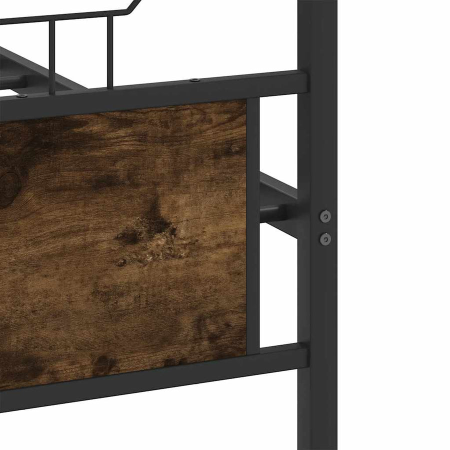 Bedframe zonder matras hout gerookt eikenkleurig 140x190 cm