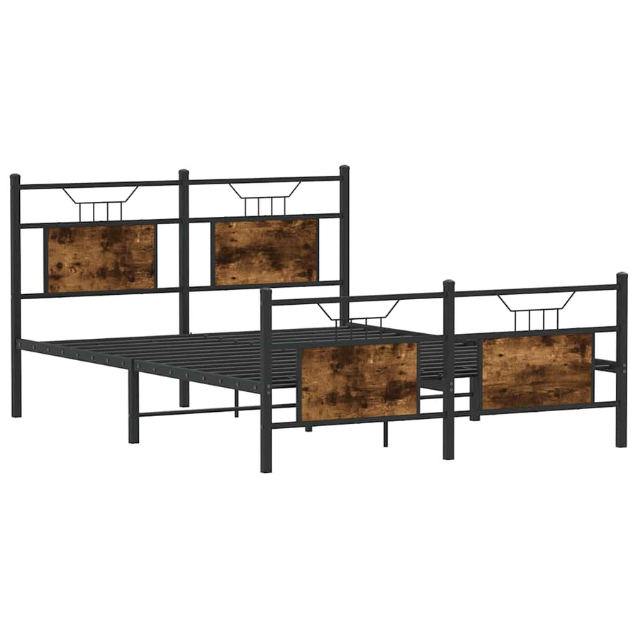 Bedframe zonder matras hout gerookt eikenkleurig 140x200 cm