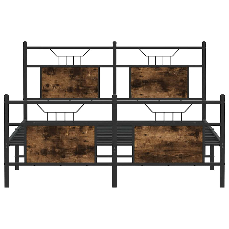 Bedframe zonder matras hout gerookt eikenkleurig 140x200 cm