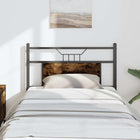 Replacement headboard 75 cm processed wood and steel smoked oak colored