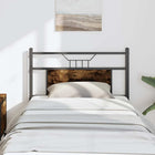 Replacement headboard 80 cm treated wood and steel smoked oak finish