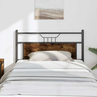 Replacement headboard 100 cm engineered wood and steel smoked oak colour