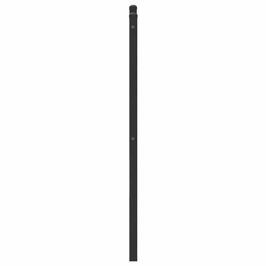 Hoofdbord 107 cm bewerkt hout en staal gerookt eikenkleurig