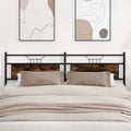 Replacement headboard 193 cm chipboard smoked oak-coloured and steel