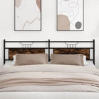 Replacement headboard 193 cm chipboard smoked oak-coloured and steel