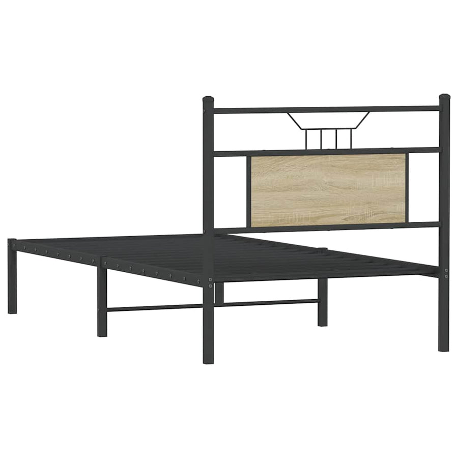 Bedframe zonder matras hout sonoma eikenkleurig 75x190 cm
