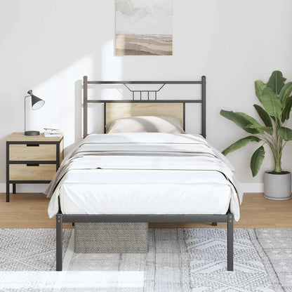 Bedframe zonder matras hout sonoma eikenkleurig 75x190 cm