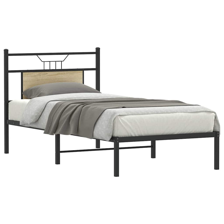 Bedframe zonder matras hout sonoma eikenkleurig 80x200 cm