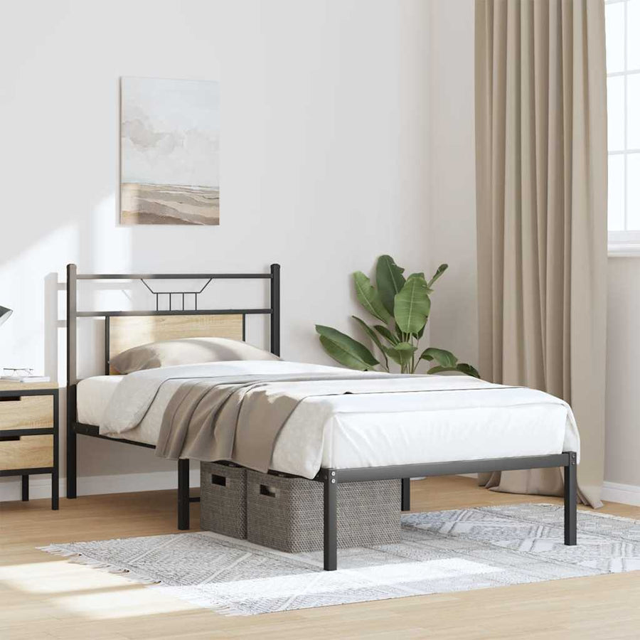 Bedframe zonder matras hout sonoma eikenkleurig 80x200 cm