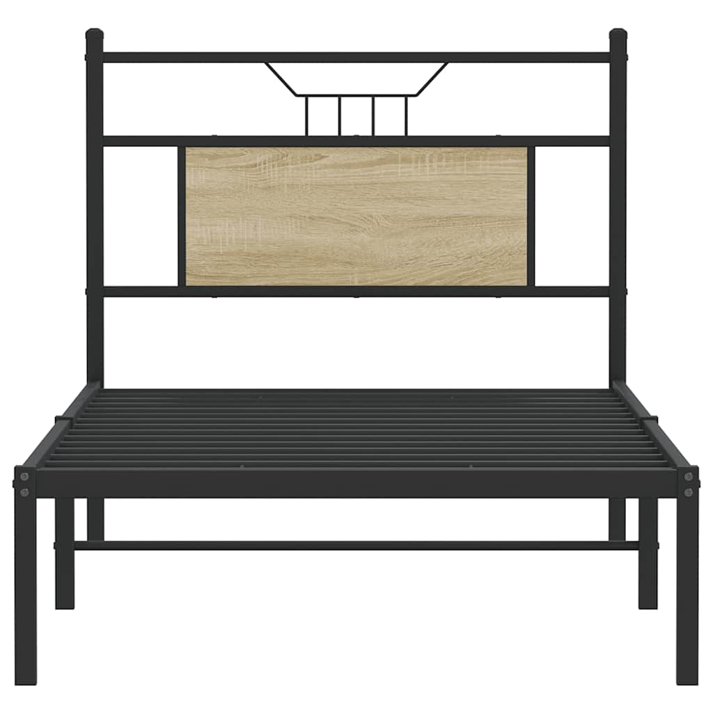 Bedframe zonder matras hout sonoma eikenkleurig 80x200 cm