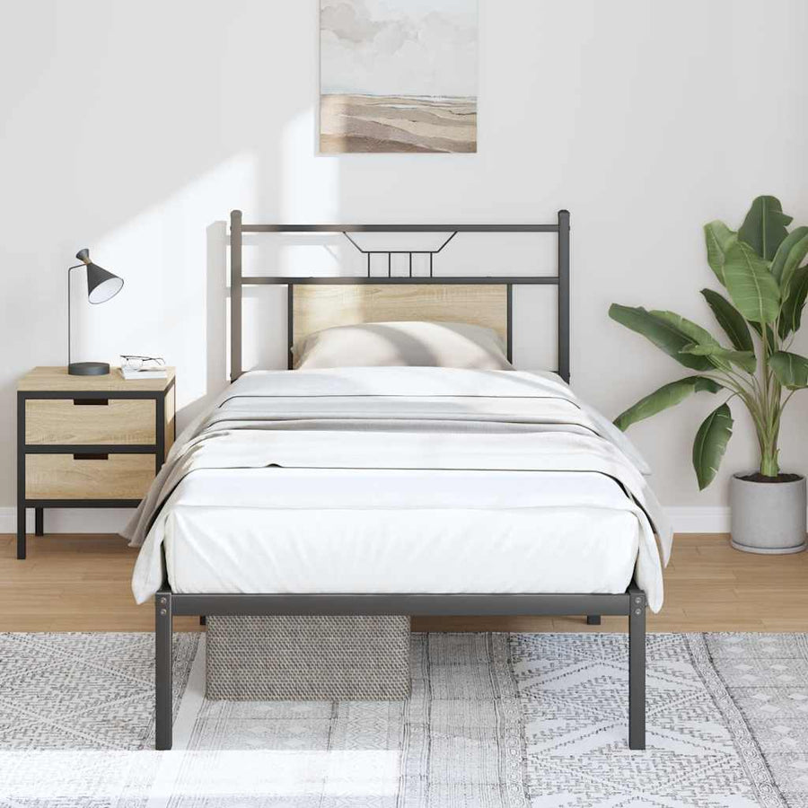 Bedframe zonder matras hout sonoma eikenkleurig 80x200 cm