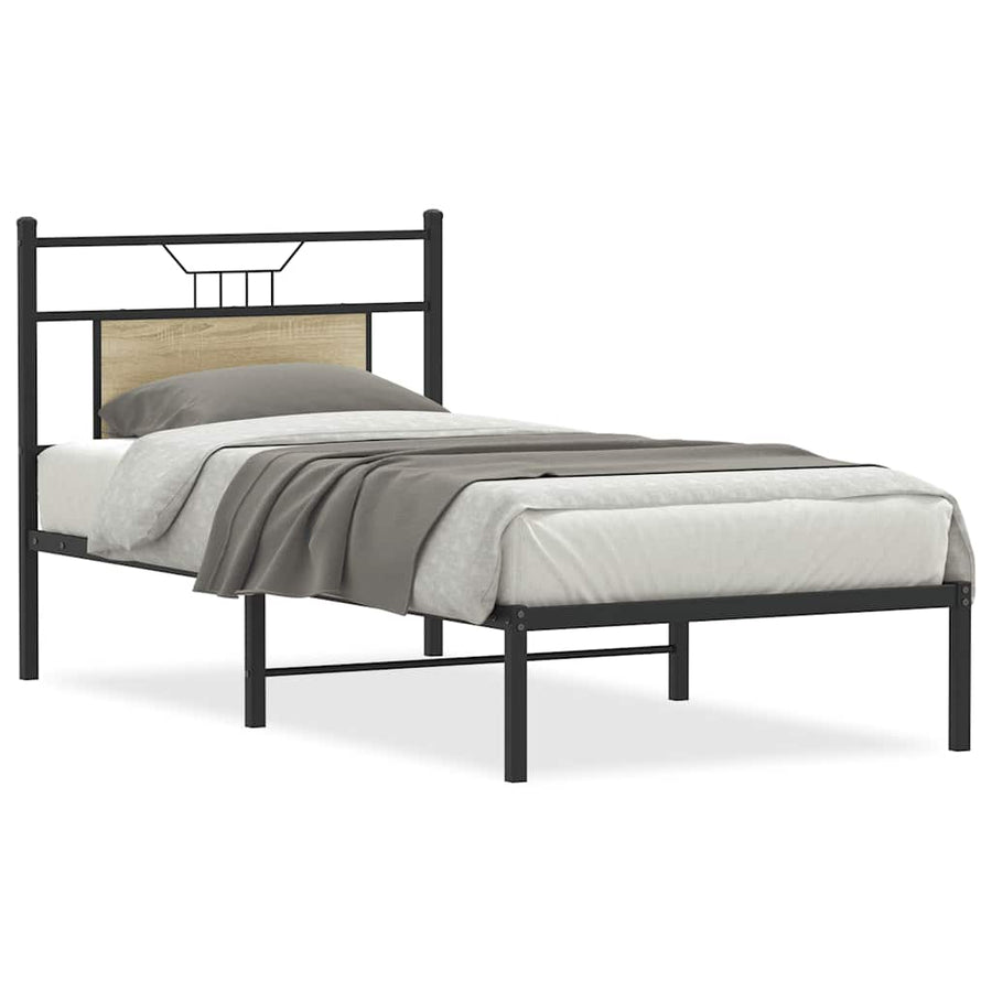 Bedframe zonder matras hout sonoma eikenkleurig 90x190 cm