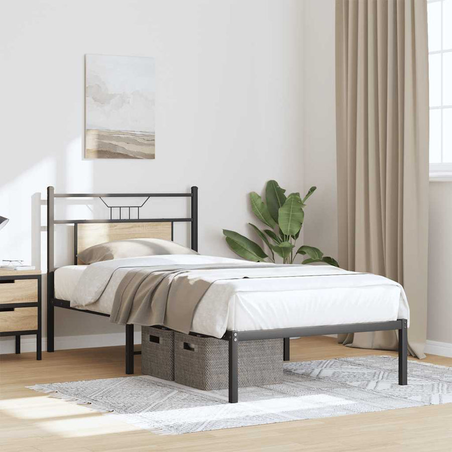 Bedframe zonder matras hout sonoma eikenkleurig 90x190 cm