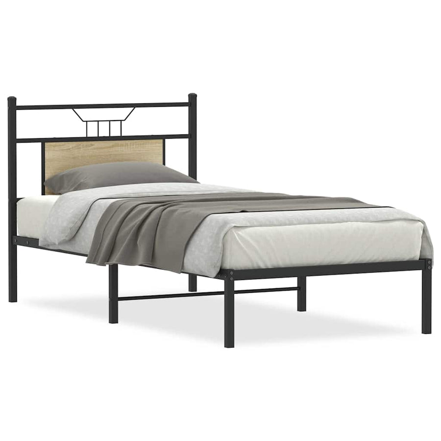 Bedframe zonder matras hout sonoma eikenkleurig 90x200 cm