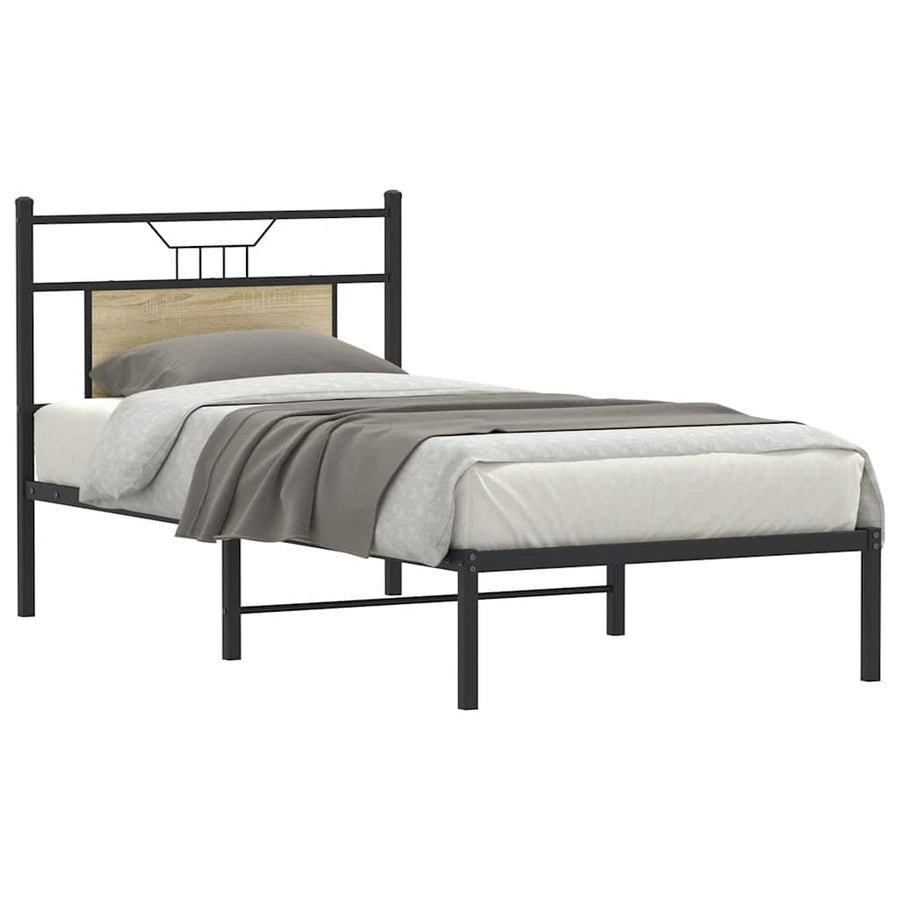 Bedframe zonder matras hout sonoma eikenkleurig 90x200 cm
