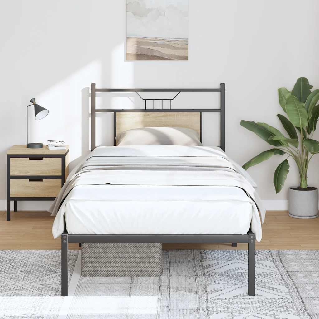 Bedframe zonder matras hout sonoma eikenkleurig 90x200 cm