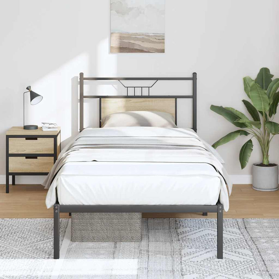 Bedframe zonder matras hout sonoma eikenkleurig 90x200 cm