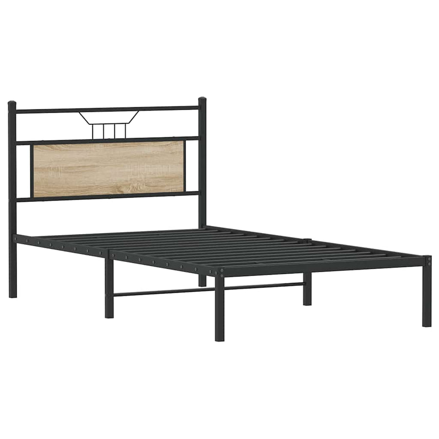 Bedframe zonder matras hout sonoma eikenkleurig 100x190 cm